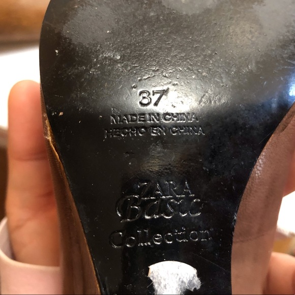 Zara Brown Tan Wedge Shoes Slip On 
Size US 6.5 GUC - Picture 8 of 10